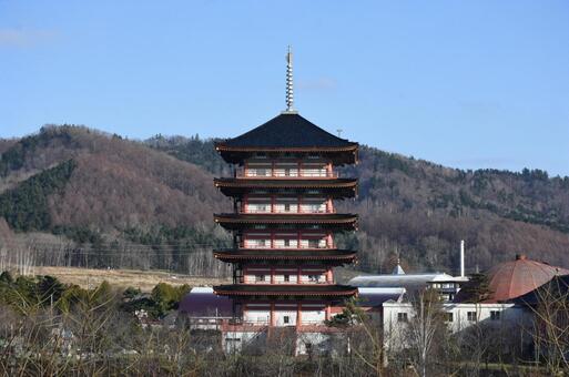 五重塔 芦別市,壁紙,北海道の写真素材