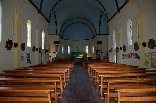 ニューカレドニア556　ウヴェア島　教会 ニューカレドニア,ウヴェア島,セントジョセフ教会の写真素材