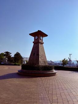 趣ある金ヶ崎緑地公園の時計台 趣ある金ヶ崎緑地公園の時計台 敦賀,福井県,時計台の写真素材