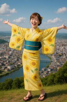 向日葵のような笑顔 向日葵のような笑顔の写真