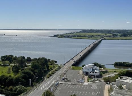 【霞ヶ浦】虹の塔からの風景 霞ヶ浦,虹の塔,観光の写真素材