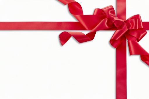背景素材　赤いリボン 赤色,リボン,蝶々結びの写真素材