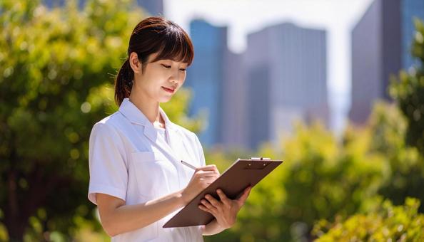 保健師イメージ 白衣を着た女性 保健師イメージ 白衣を着た女性の写真