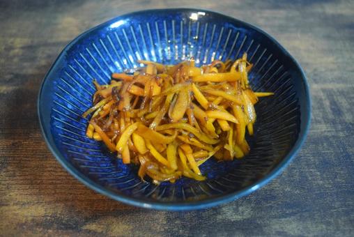 ご飯のお供：ニンジンのきんぴら きんぴら,ニンジン,常備菜の写真素材