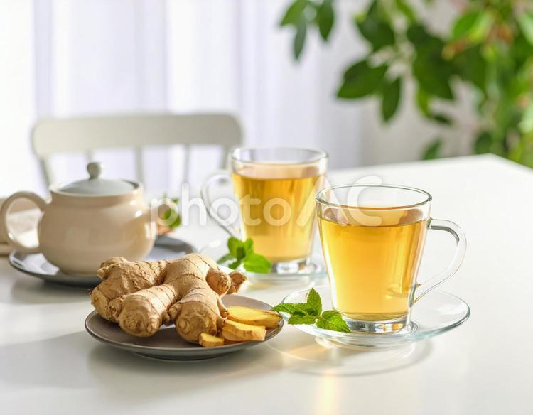 生姜湯・温活イメージ 生姜湯,生姜,温活の写真素材