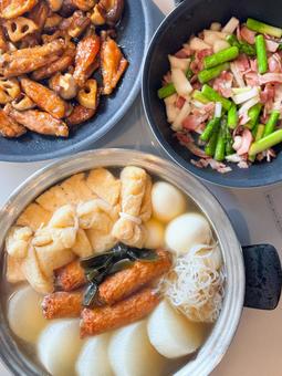 Photo, oden, stewed, pot, 