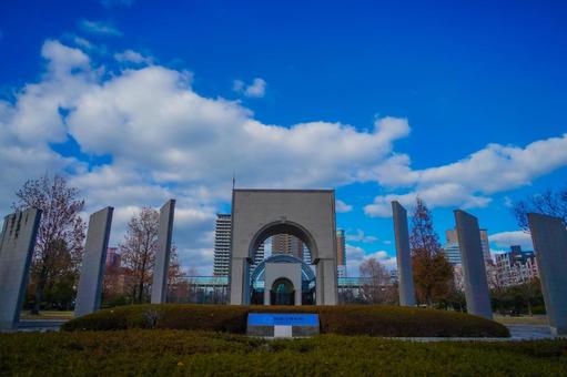 福岡博物館のアーチ 福岡,福岡市,博物館の写真素材