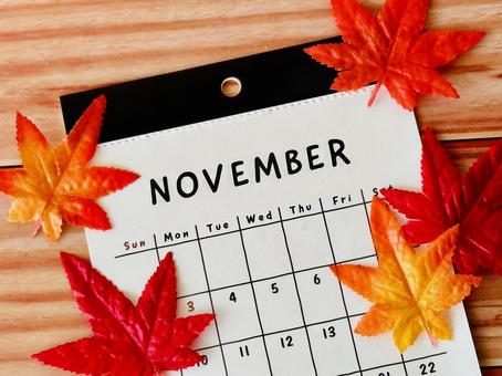 11月カレンダー・紅葉狩り 11月カレンダー・紅葉狩りの写真