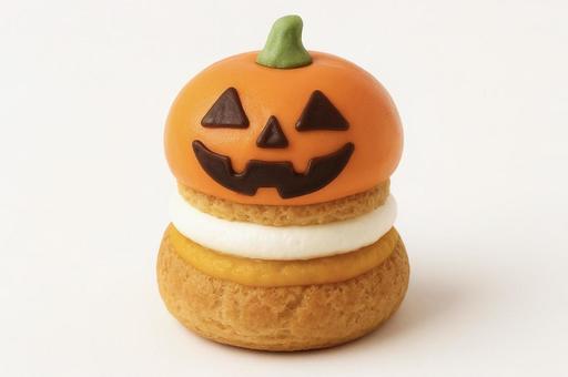 ハロウィンかぼちゃシュークリーム ハロウィンかぼちゃシュークリームの写真