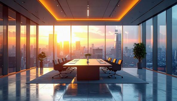 幻想的な雰囲気が印象的なビジネスオフィスの写真