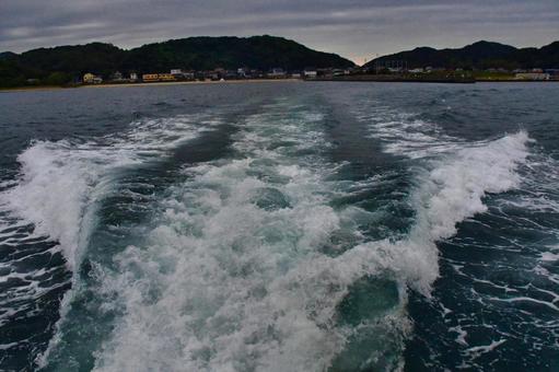 出港。 海,自然,曇りの写真素材