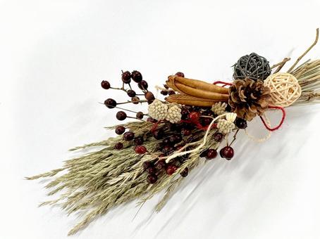 新年を迎える壁飾り 02 正月飾り,和風リース,スワッグの写真素材