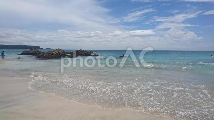 海　風景　夏休み 波,ビーチ,海岸の写真素材
