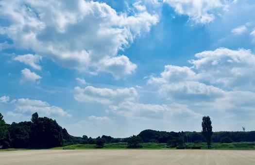 夏の青空 夏の青空の写真