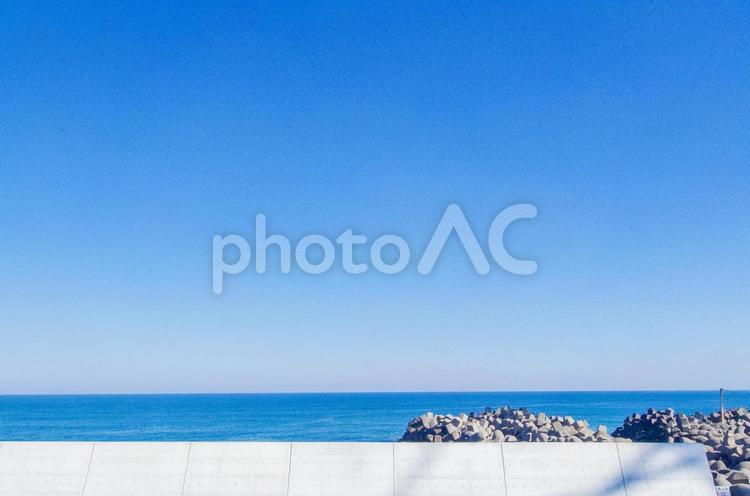 茨城県神栖市　海が見える景色 茨城県,神栖市,風景の写真素材
