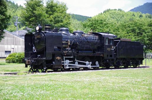 Photo, type 9600, steam locomotive, bungo mori roundhouse park, 