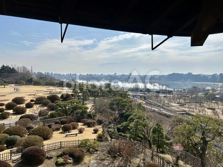 水戸　好文亭からの風景 好文亭,水戸,偕楽園の写真素材