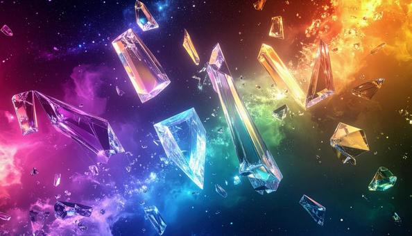 銀河に散らばる七色のクリスタル 銀河に散らばる七色のクリスタルの写真