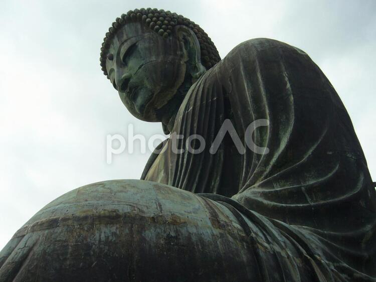鎌倉の大仏 1,人,何人もありませんの写真素材