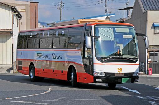 三菱ふそうエアロエース　復刻塗装車　神姫 夜行バス,高速バス,旅行の写真素材