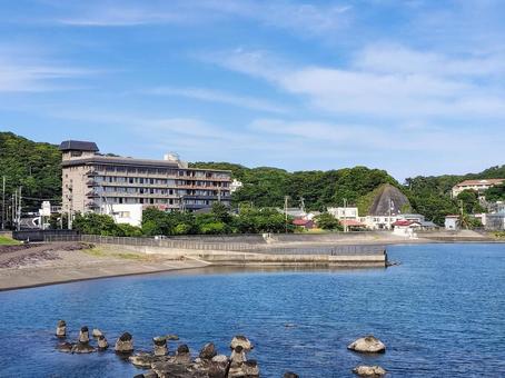 まどが浜海遊公園から眺める下田港の海 まどが浜海遊公園から眺める下田港の海 まどが浜海遊公園,海,下田港の写真素材