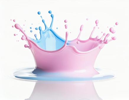 カラフルなミルククラウン カラフルなミルククラウンの写真