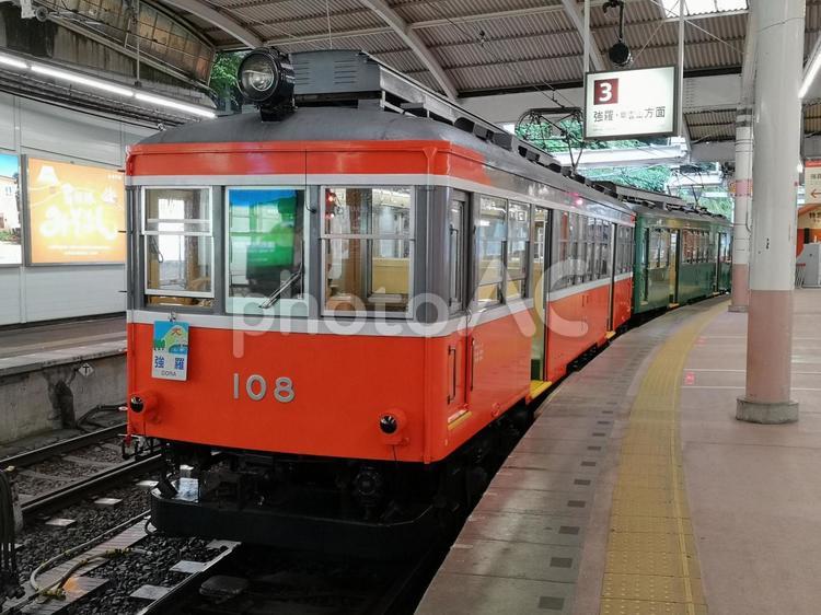 普通電車　箱根登山鉄道 鉄道,旅行,旅の写真素材