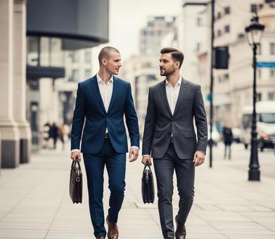 ビジネスマンの通勤風景 ビジネスマンの通勤風景の写真