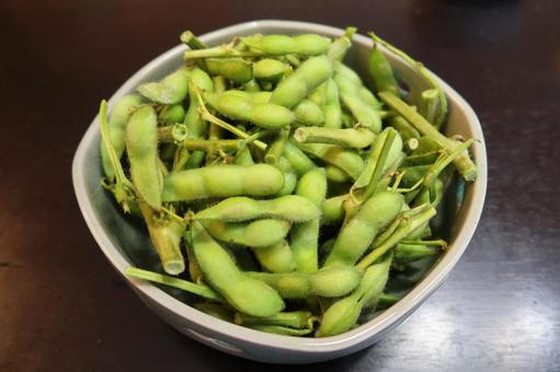 枝付き枝豆 枝付き枝豆 枝豆,大豆,枝付きの写真素材