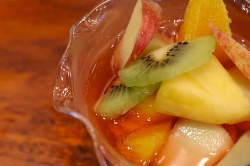 Morning fruit dessert at an Osaka coffee shop, JPG