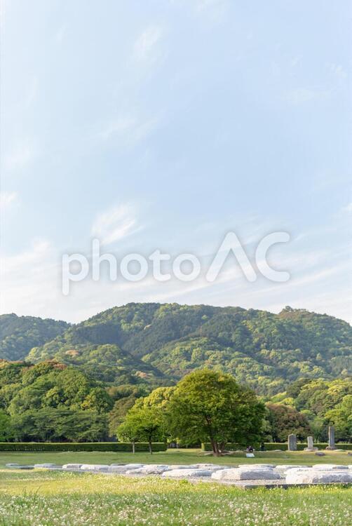 大宰府 太宰府市,自然,大宰府政庁跡の写真素材