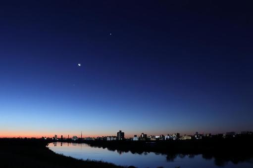 夜明け前 夜明け前 夜明け前,朝,朝焼けの写真素材