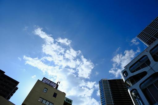武蔵小杉、夏の空 武蔵小杉、夏の空 武蔵小杉,夏,空の写真素材