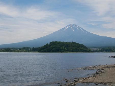 湖と富士山 湖と富士山 富士山,山,山梨の写真素材