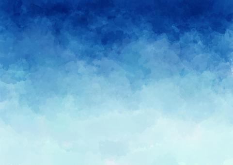 青の水彩グラデの写真
