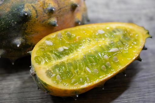 キワーノ キワーノ,ツノニガウリ,ツノメロンの写真素材