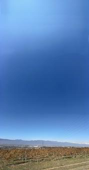 晩秋の松本平、安曇野、北アルプス 晩秋,信州,松本平の写真素材