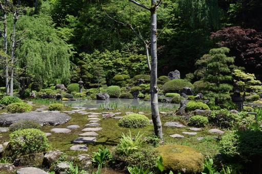 日本庭園 山形県鶴岡市 玉川寺庭園 日本庭園 山形県鶴岡市 玉川寺庭園 日本の庭園,玉川寺庭園,玉川寺の写真素材
