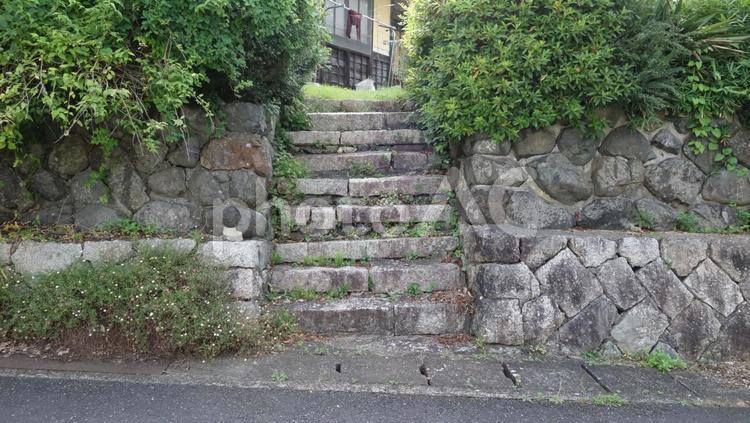 石垣と石段 石垣,石段,近江八幡の写真素材