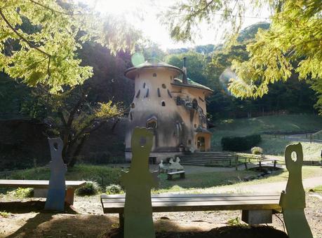ムーミン家の朝 ムーミン,小屋,家の写真素材
