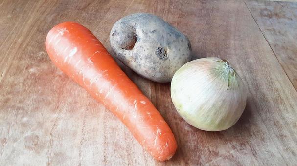 じゃがいもにんじんたまねぎ・1 じゃがいもにんじんたまねぎ・1 野菜,食材,人参の写真素材