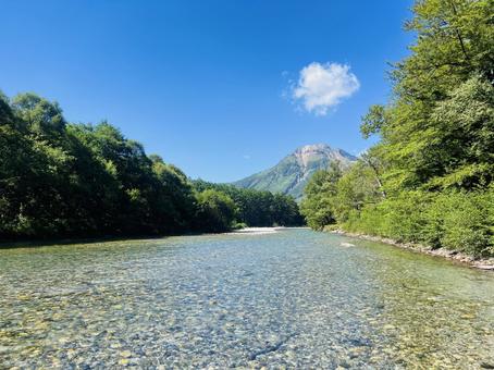 上高地 綺麗な川 上高地 綺麗な川 写真,撮影,山の写真素材