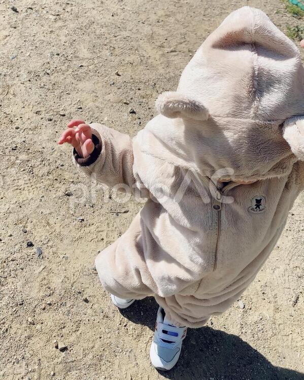 手を繋いでお散歩 赤ちゃん,お散歩,散歩の写真素材