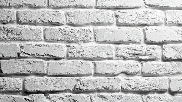 シンプルでモダンな印象の白レンガ壁の背景の写真