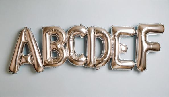 バルーン風船文字　ABCDEFの写真
