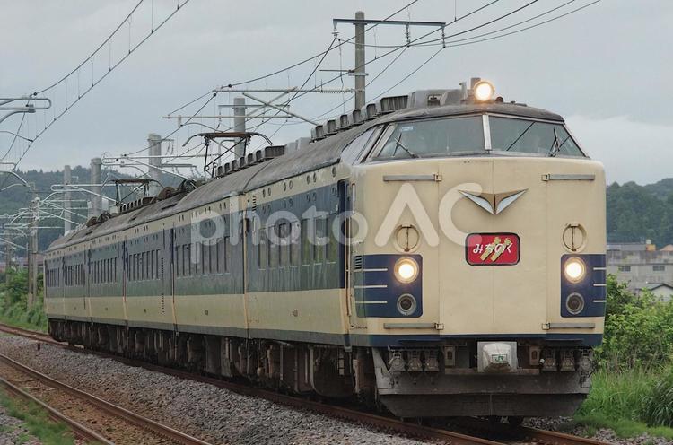 583系リバイバル『みちのく』 電車,鉄道,jrの写真素材