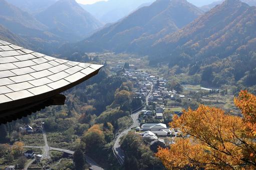 秋の山寺（五大堂からの眺め） 山寺,風景,自然の写真素材