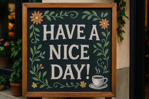 HAVE A NICE DAY看板 HAVE A NICE DAY看板の写真