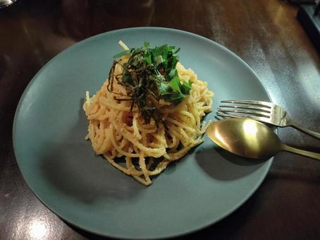 照片, 鱈魚子意大利面, 晚餐, 午餐, 