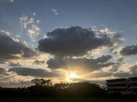 宮古島 夕日 宮古島 夕日 空,夕日,風景の写真素材